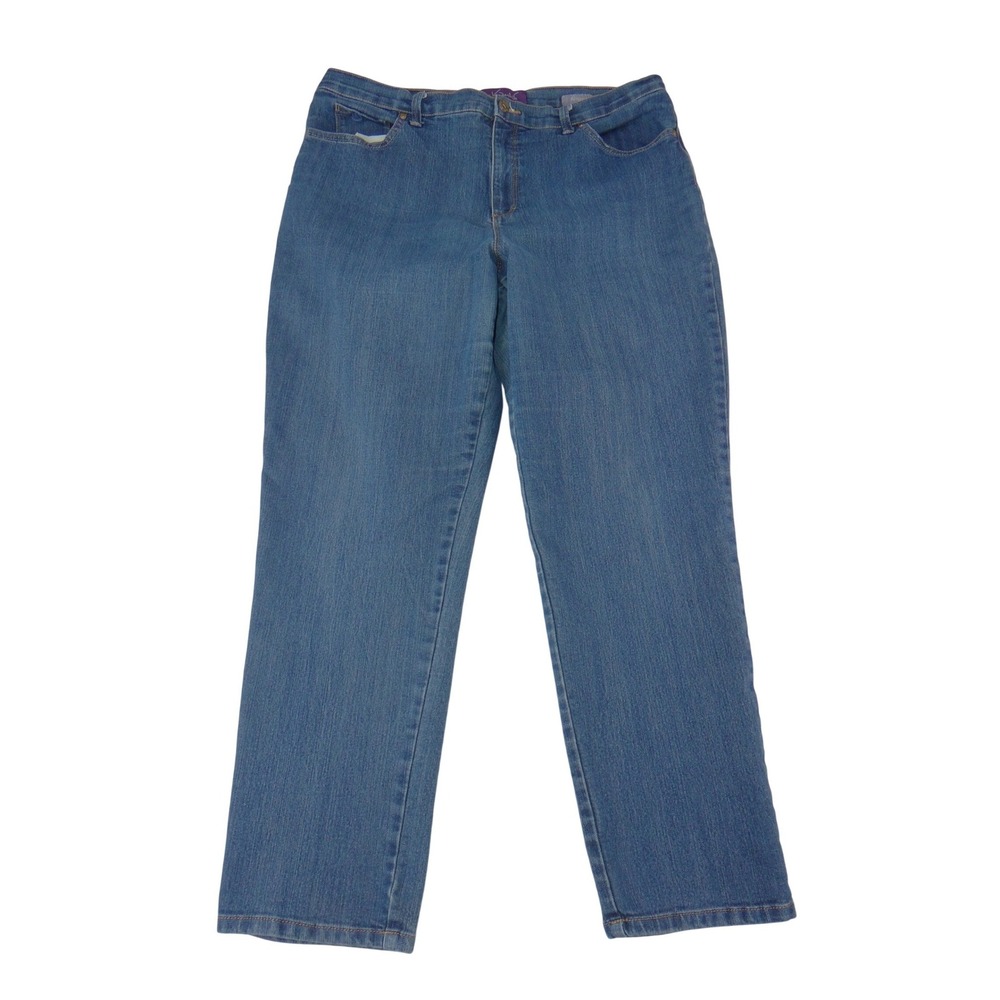 Gloria Vanderbilt Amanda High Rise Tapered Leg Jeans Blue‎ Medium Wash Womens